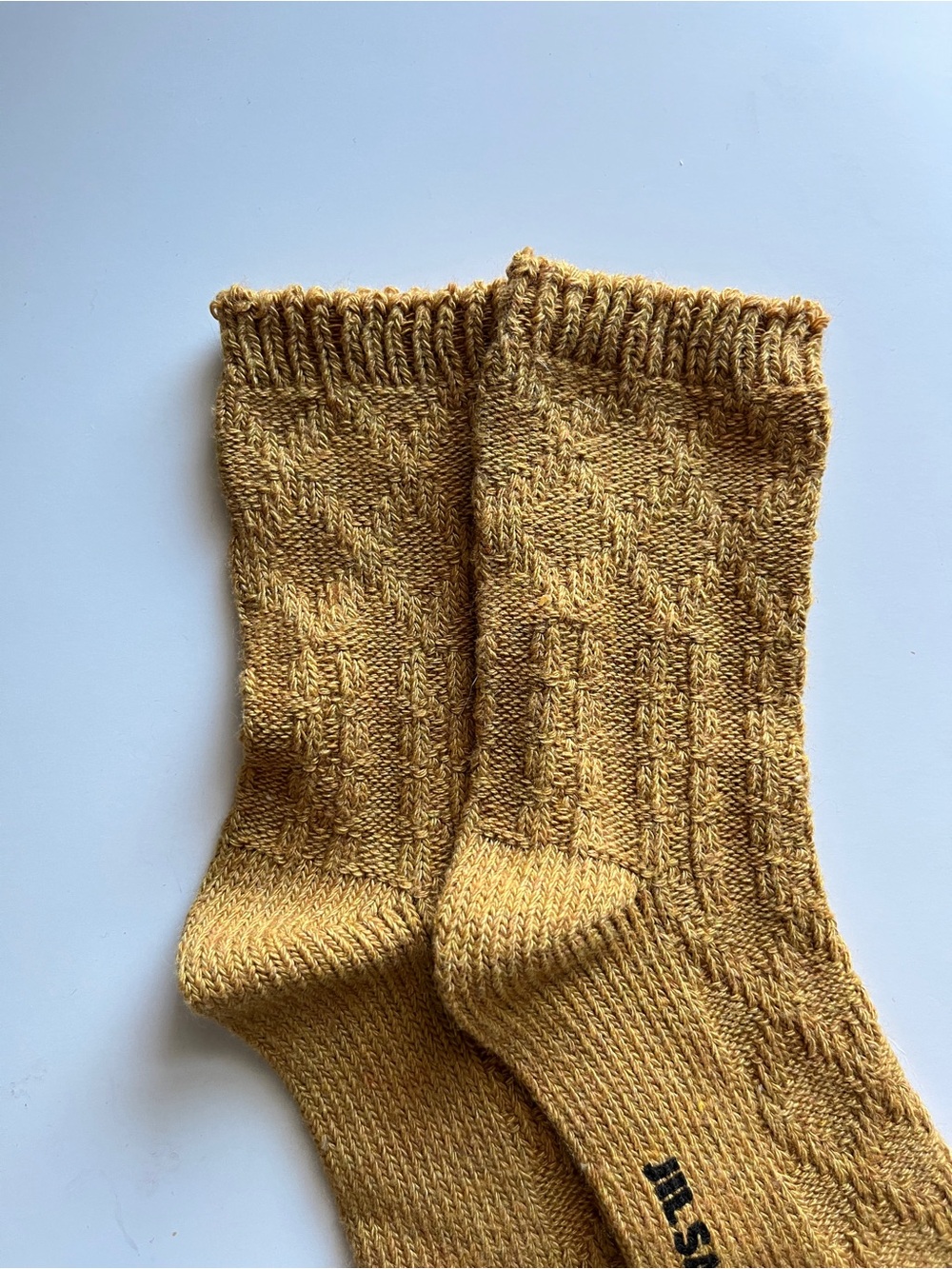 Jil Sander Yellow Knit Crew Socks - Picture 3 of 5